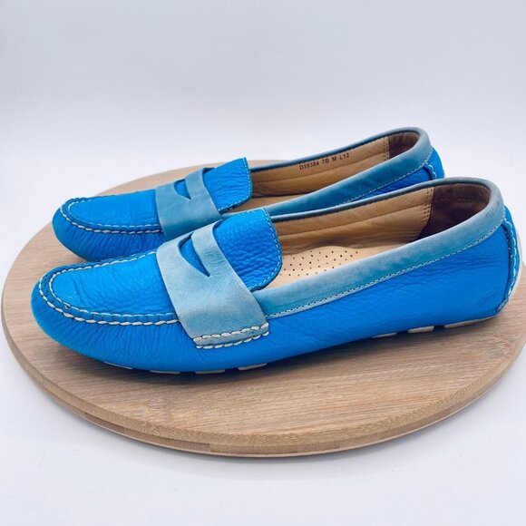 Cole Haan Sky Blue Leather Loafers - Picture 6 of 10